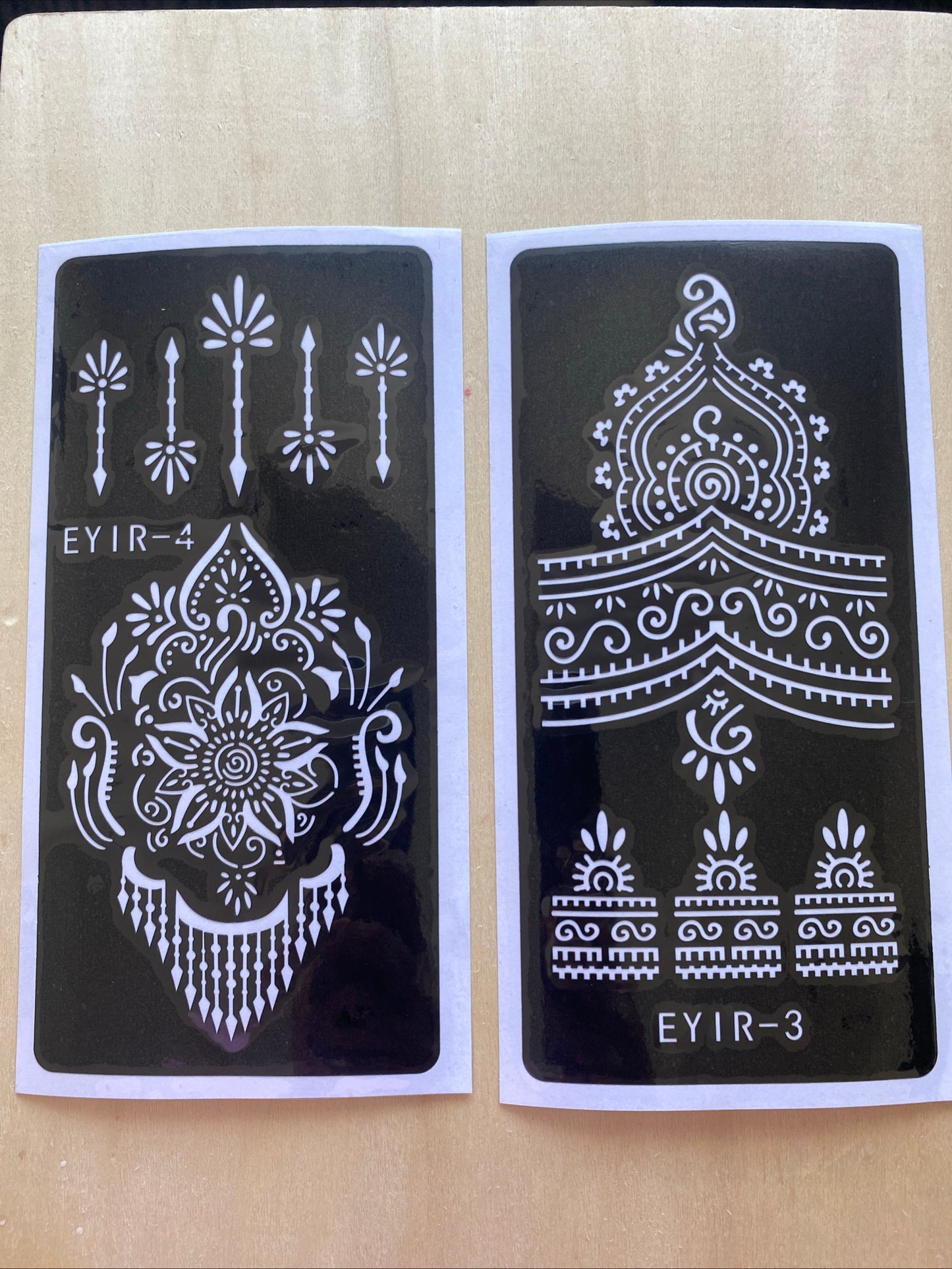 Henna stencils/ Mehndi templates easy to use